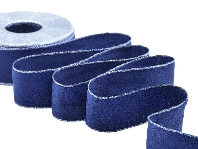 sablè bordi lurex 40 mm blu scuro