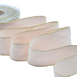 sablè bordi lurex 40 mm rosa cipria