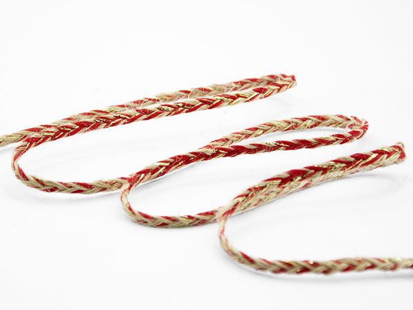 Braid With Jute Red