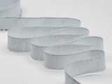 Rustic Lamé 25 mm with Stitching Silver