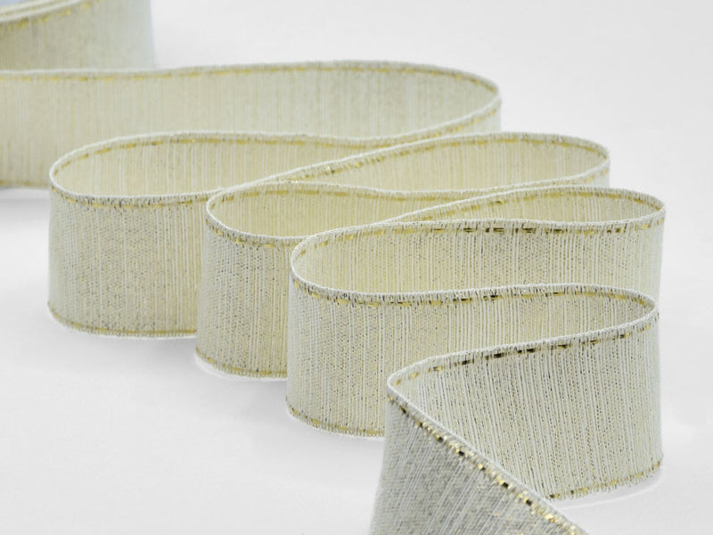 Rustic Lamé 40 mm with Stitching Gold