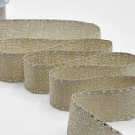 rustico lamè con impuntura 40 mm beige