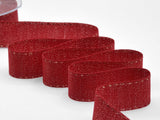 Rustic Lamé 40 mm with Stitching Red