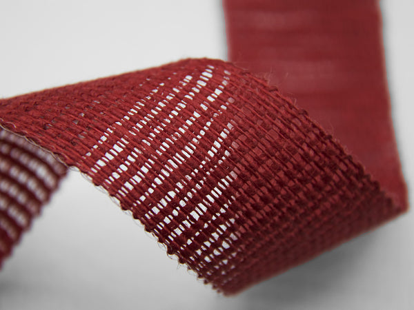 18 mm red linen