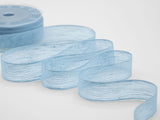 24 mm light blue linen veil