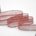 velo lino 24 mm rosso corallo