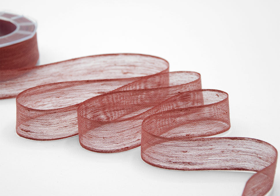 velo lino 24 mm rosso corallo