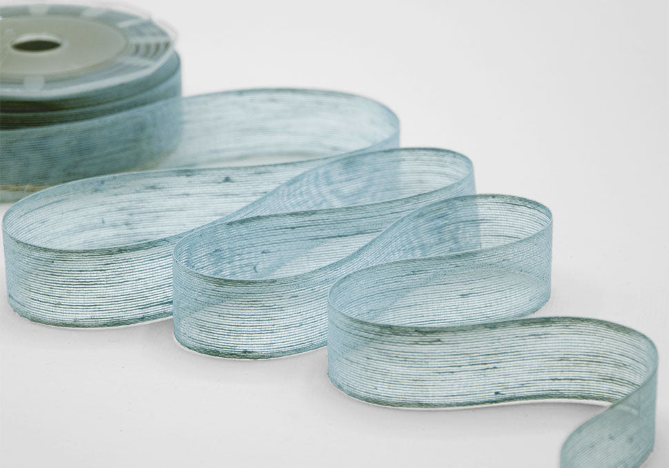 velo lino 24 mm blu polvere