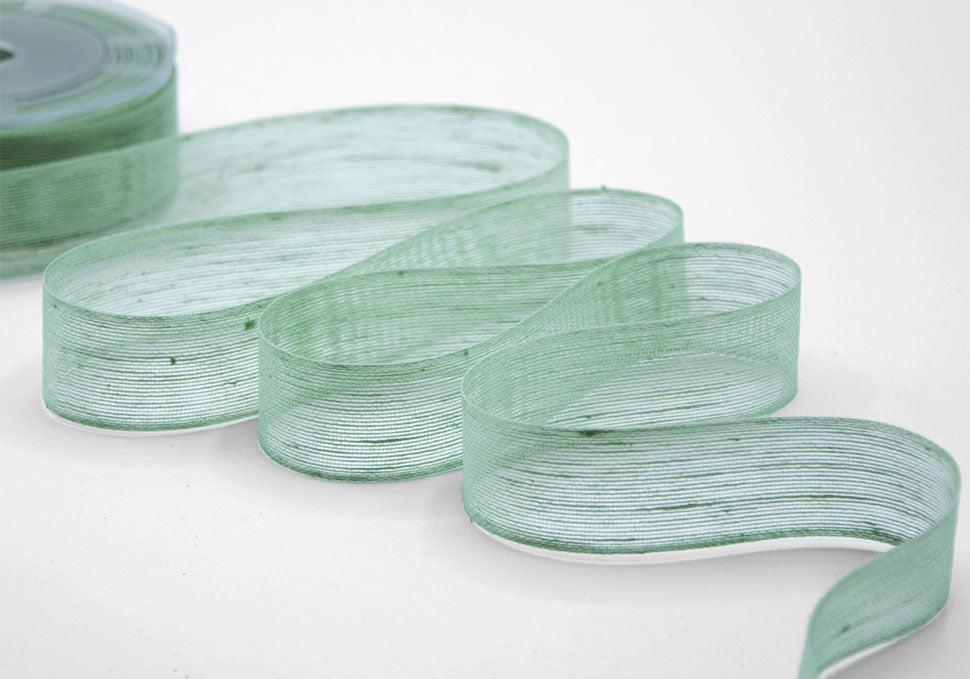 velo lino 24 mm verde polvere