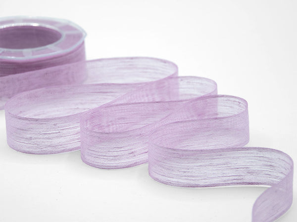 Voile de lin rose de 24 mm de lilas