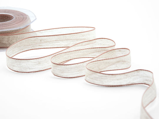 Lino Bordi Colorati Rame 20 mm Rosa Confetto