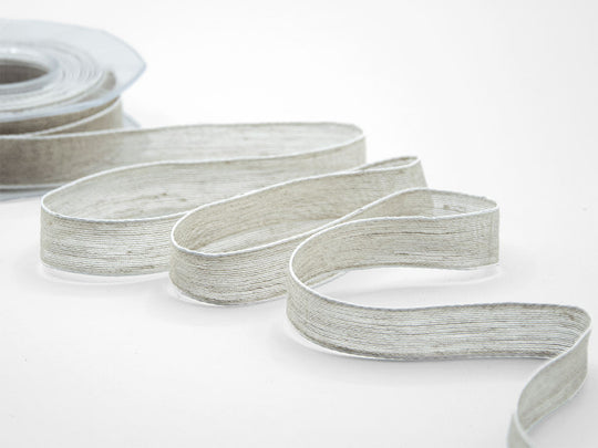 Lino Bordi Colorati Rame 20 mm Bianco Naturale