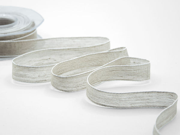 Linen copper colored borders 20 mm natural white