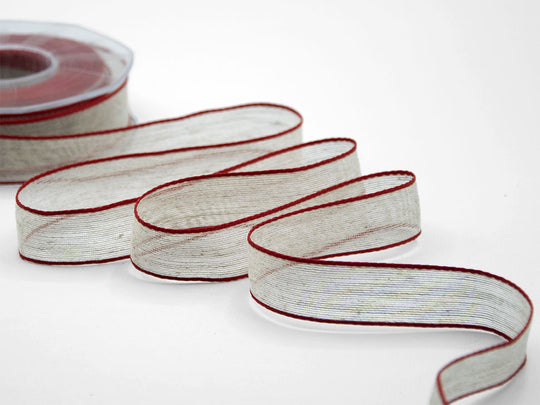 Lino Bordi Colorati Rame 20 mm Rosso