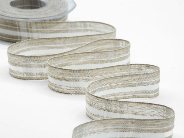 Lino Scozzese 25 mm Bianco Naturale