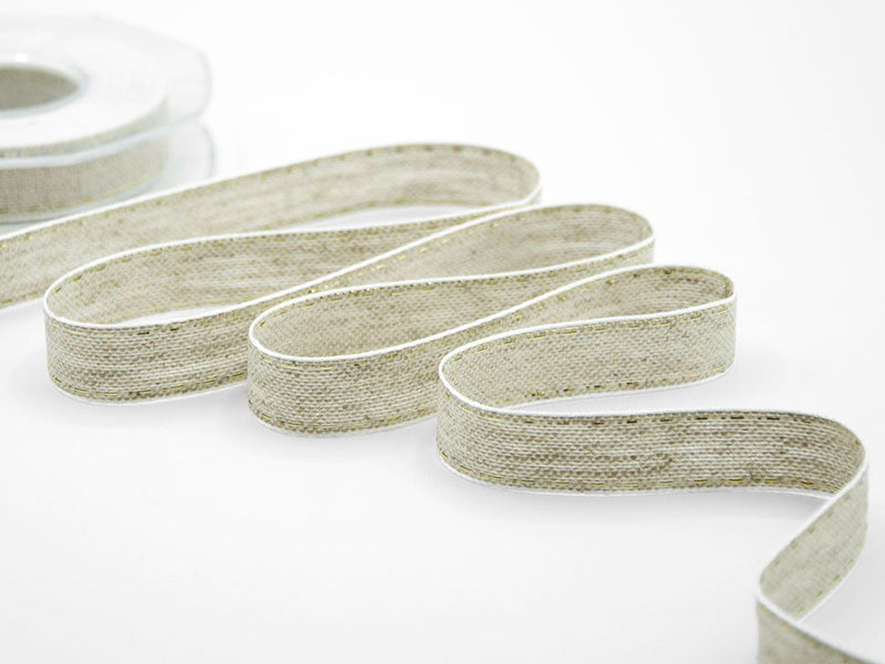 Linen ribbon hemp setting17 mm gold
