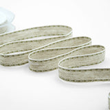 Nastro Lino Canapa Impuntura 17 mm Verde Pistacchio
