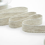Ribbon linen hemp stuntura26 mm silver