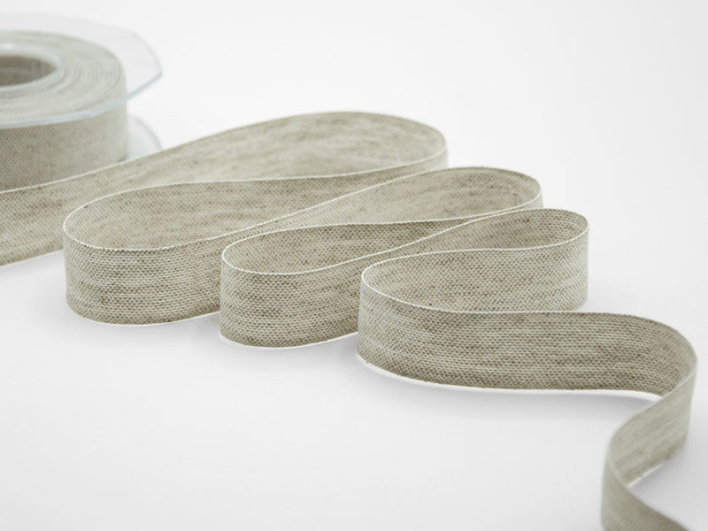 Linen and hemp tape 25 mm boiled linen