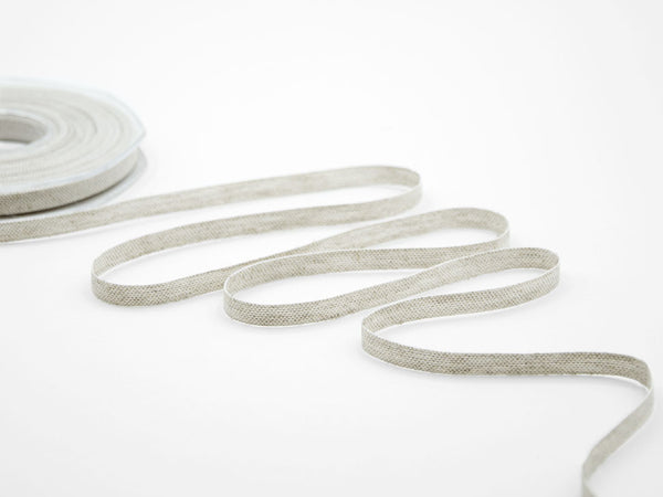 Linen and hemp ribbon 7 mm boiled linen