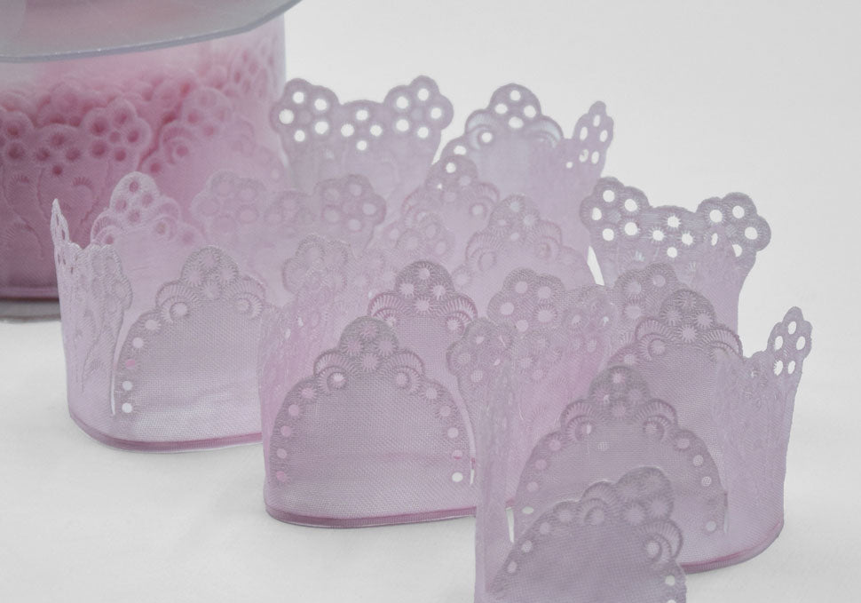 velo sangallo portaconfetti rosa baby