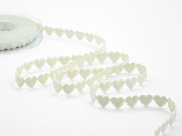 Ribbon With 340 Ivory Padded Hearts