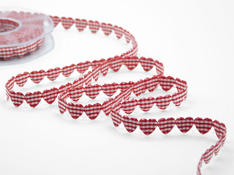 Ribbon With 340 Red Padded Hearts