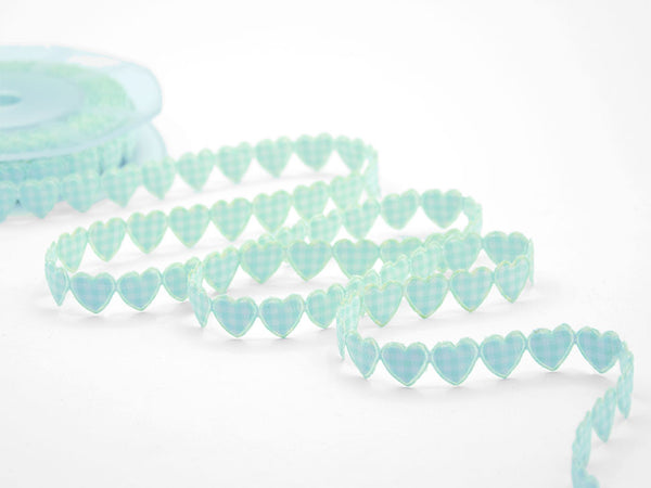Ribbon With 340 Padded Hearts Bamby Aquamarine