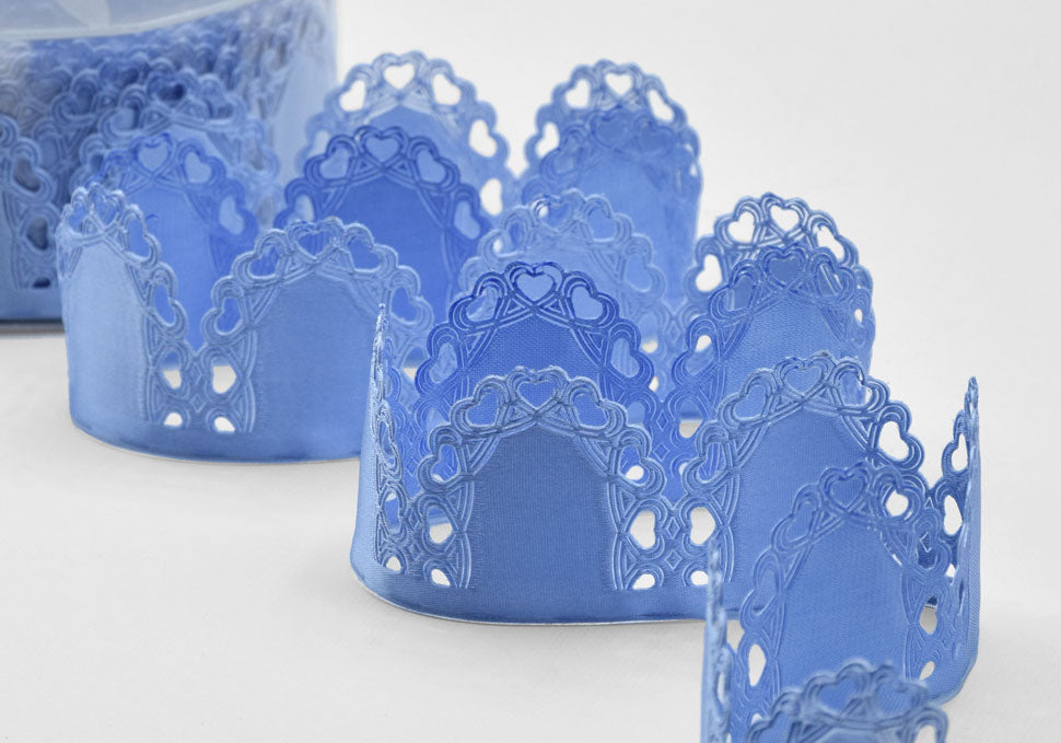 cuore portaconfetti blu chiaro