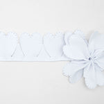 cuore gross grain portaconfetti bianco ottico