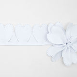 cuore gross grain portaconfetti bianco ottico