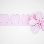 cuore gross grain portaconfetti rosa baby