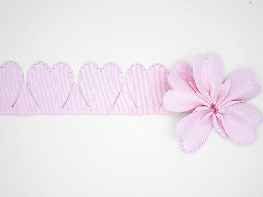 cuore gross grain portaconfetti rosa baby