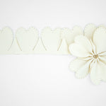 cuore gross grain portaconfetti avorio