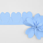 cuore gross grain portaconfetti azzurro baby