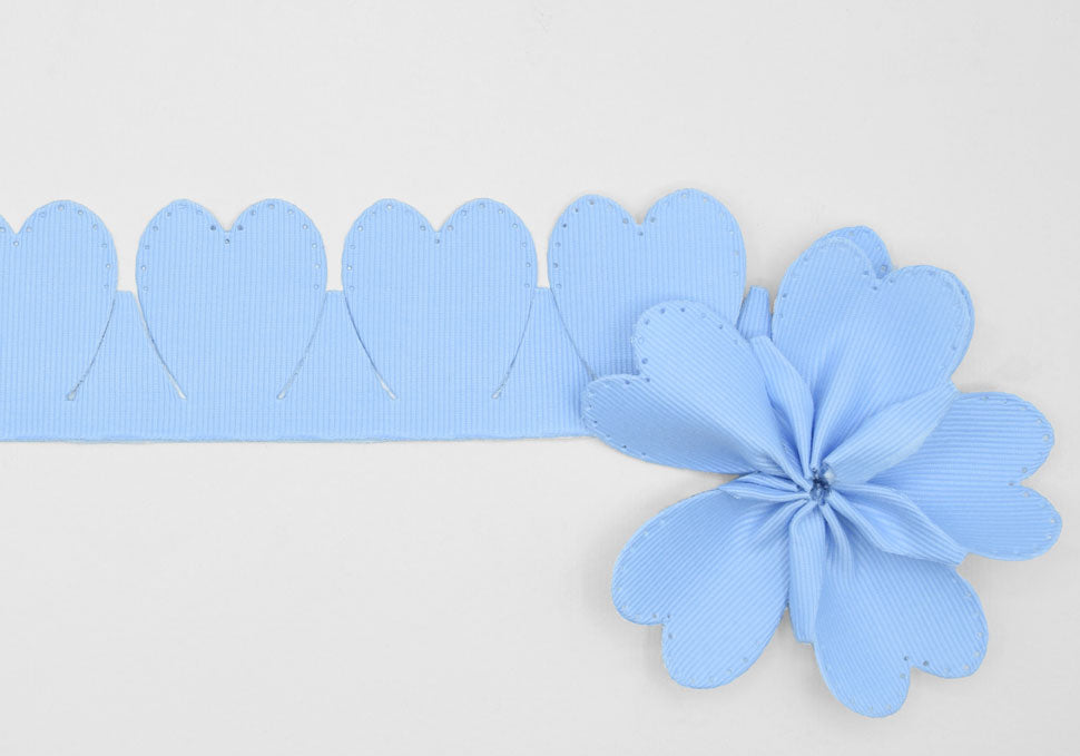 cuore gross grain portaconfetti azzurro baby