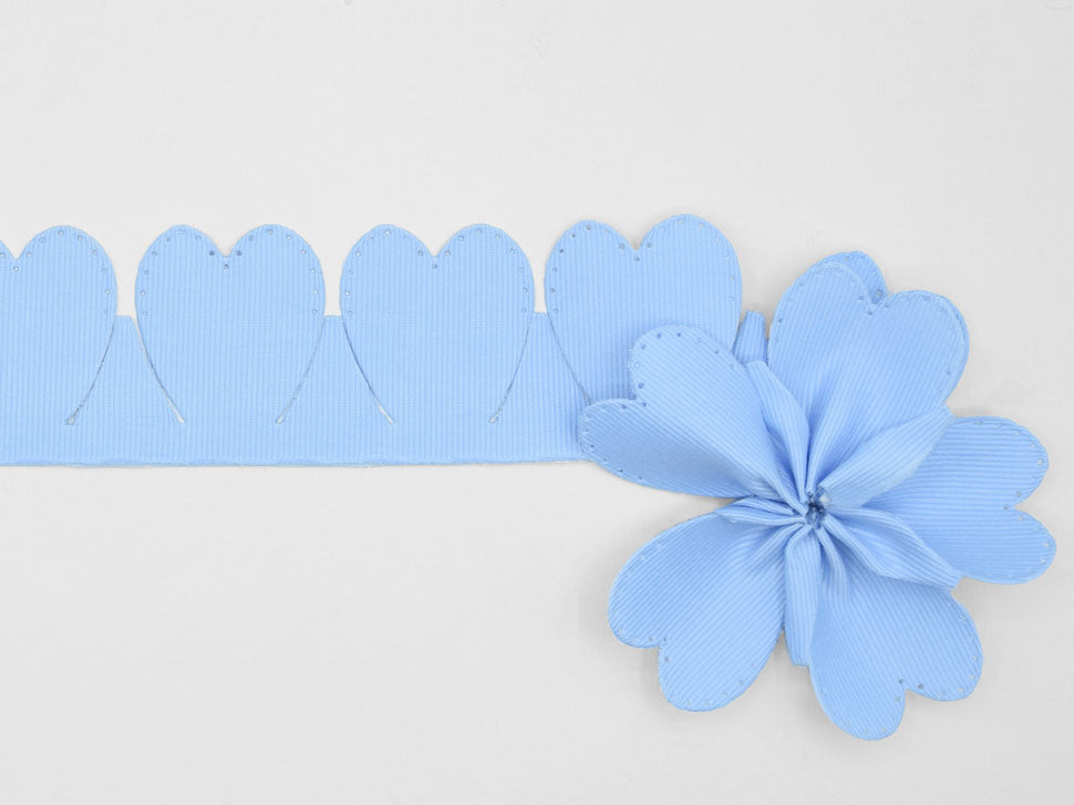 cuore gross grain portaconfetti azzurro baby