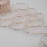velo bordi raso 3 mm albicocca chiaro