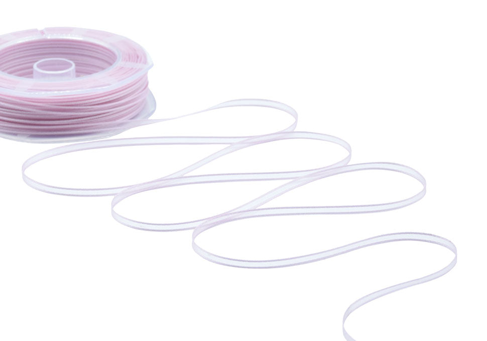 velo bordi raso 3 mm rosa baby