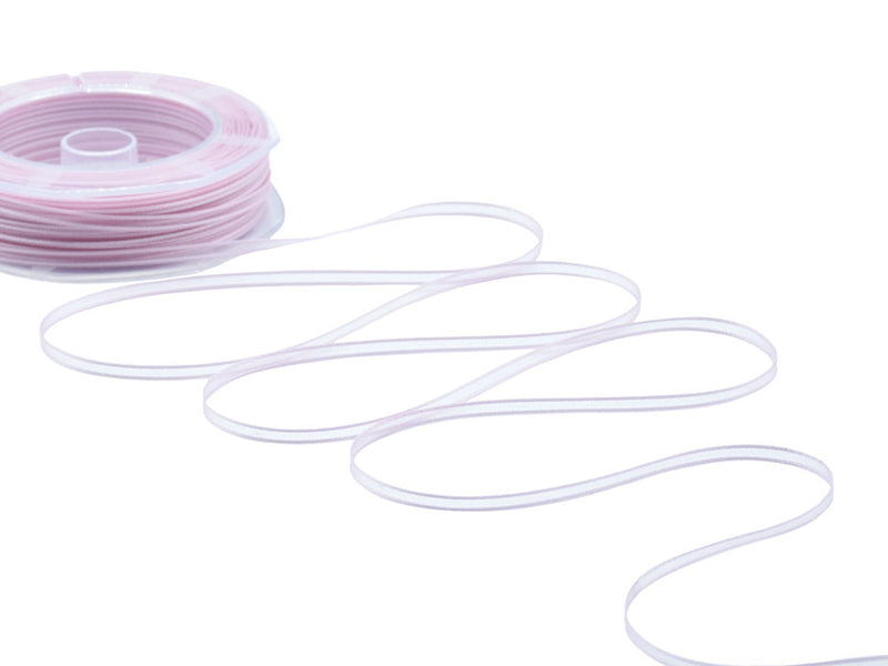 velo bordi raso 3 mm rosa baby