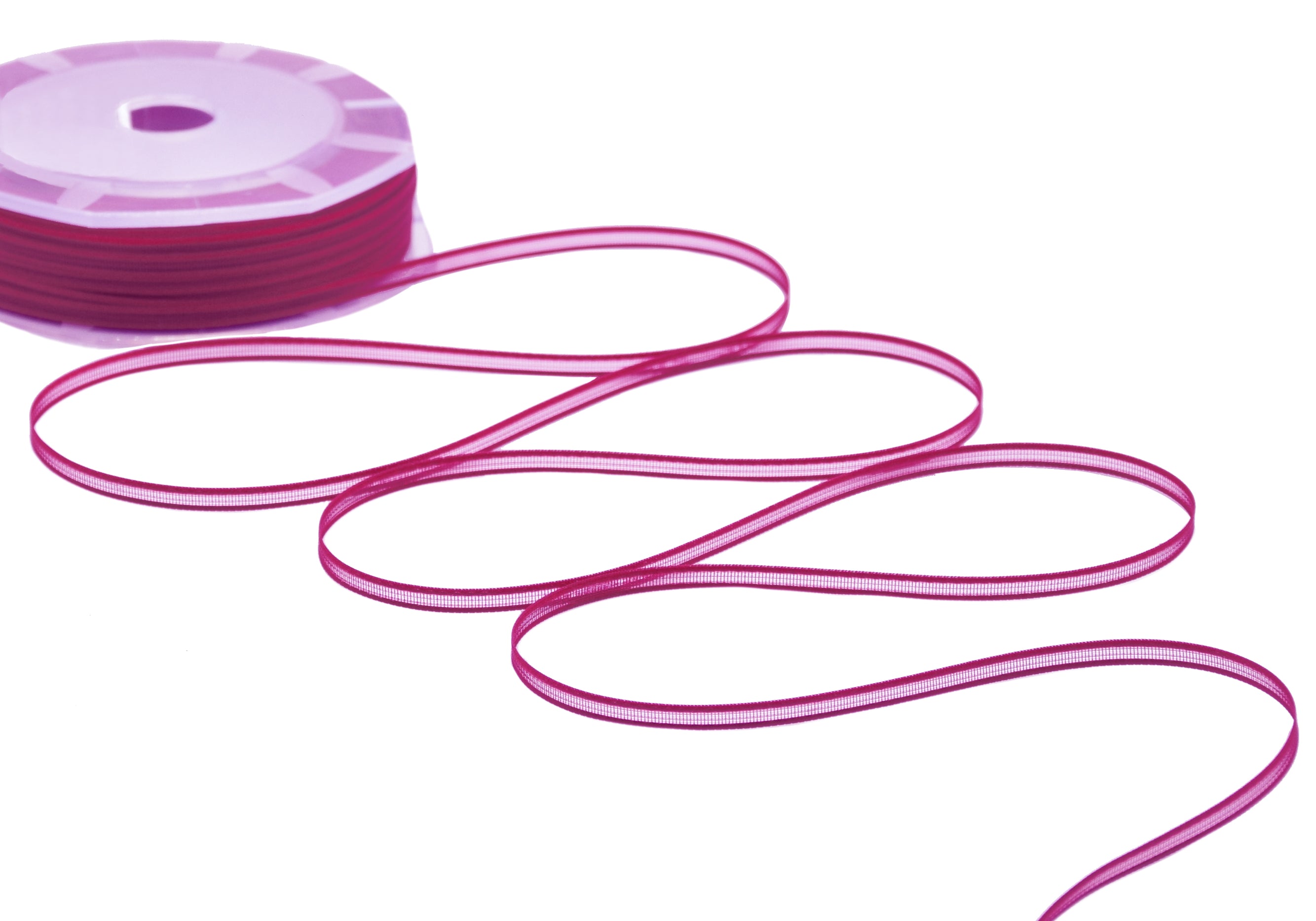 velo bordi raso 3 mm fuxia peonia