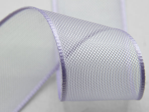 3 mm lilac satin borders veil