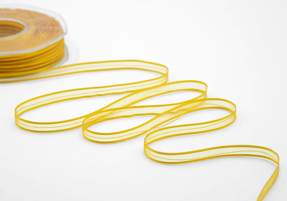 velo bordi raso tirante centrale 6 mm giallo sole