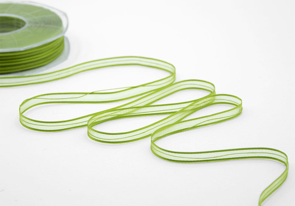 velo bordi raso tirante centrale 6 mm verde pistacchio