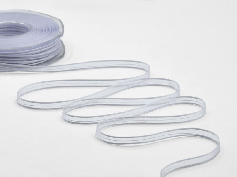 velo bordi raso tirante centrale 6 mm bianco ottico