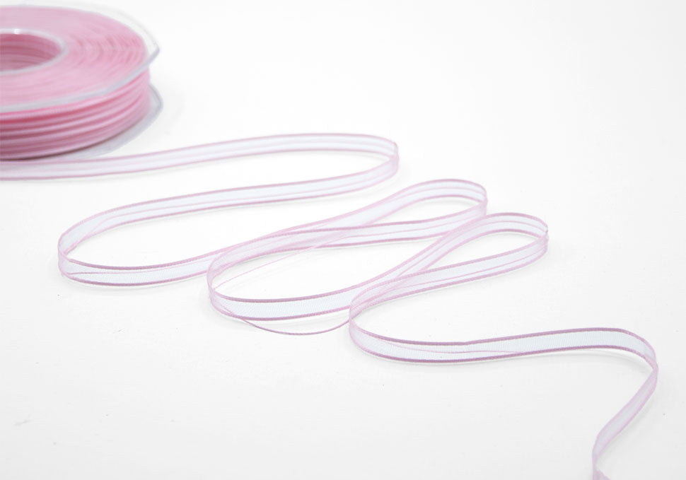 velo bordi raso tirante centrale 6 mm rosa baby