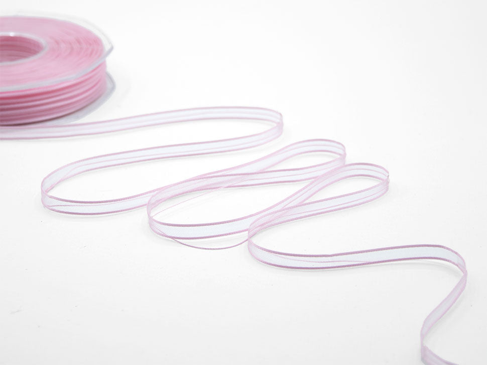 velo bordi raso tirante centrale 6 mm rosa baby