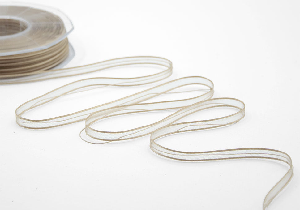 velo bordi raso tirante centrale 6 mm beige