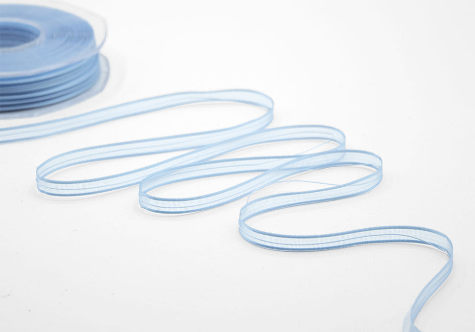 velo bordi raso tirante centrale 6 mm azzurro baby