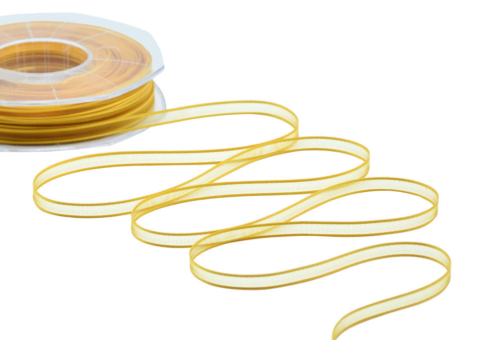 velo bordi raso 6 mm giallo sole